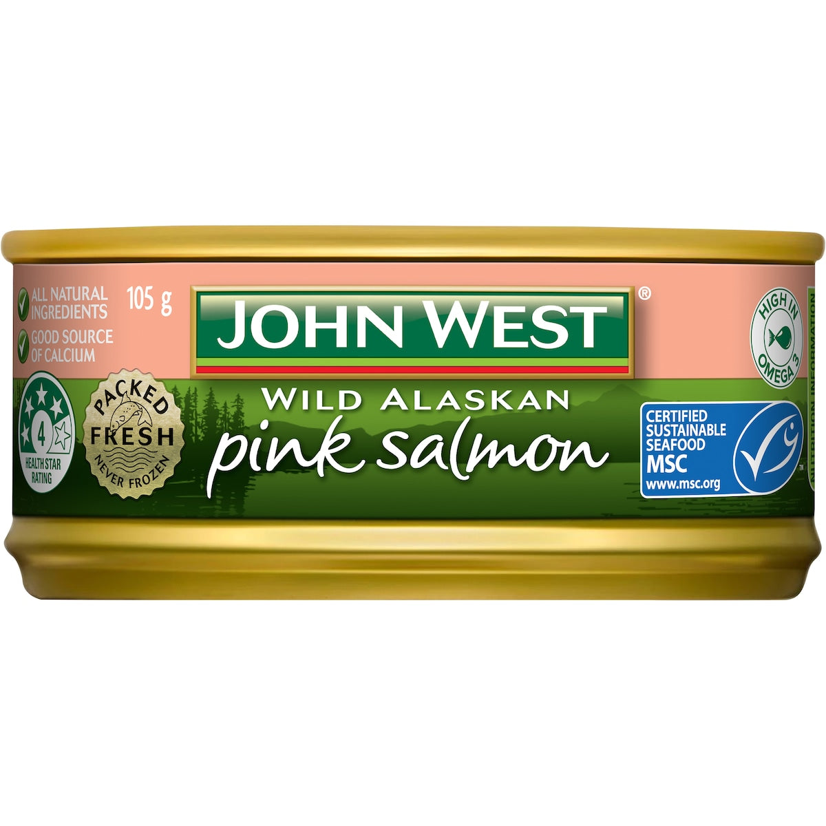 John West Wild Alaskan Pink Salmon 105g