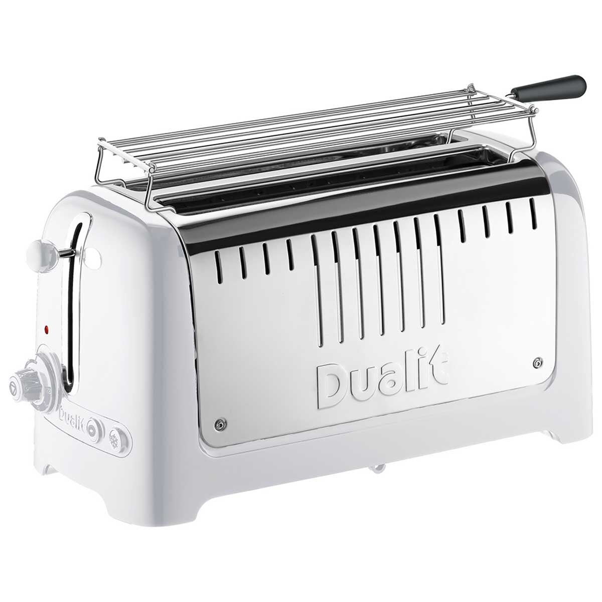 Dualit Long Slot Lite Toaster DU46031 Gloss White Stainless Steel 260mm
