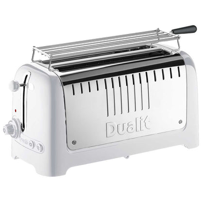 Dualit Long Slot Lite Toaster DU46031 Gloss White Stainless Steel 260mm
