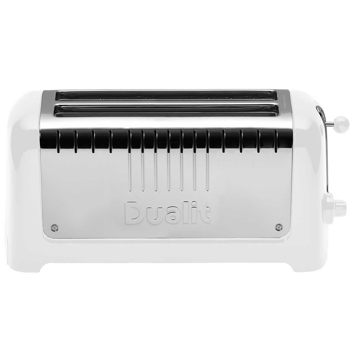 Dualit Long Slot Lite Toaster DU46031 Gloss White Stainless Steel 260mm