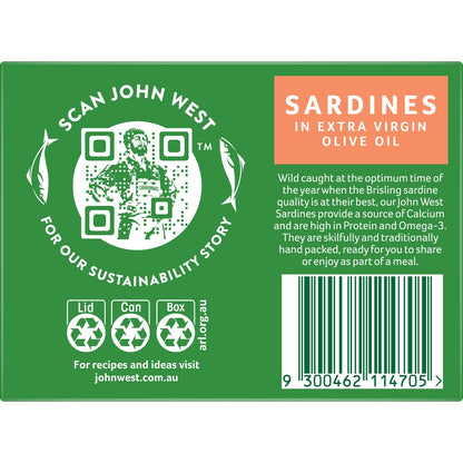 John West Wild Brisling Sardines In Extra Virgin Olive Oil 110g