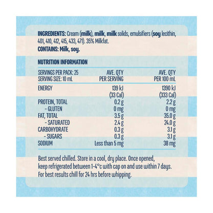 Devondale Whipping Cream - 250mL