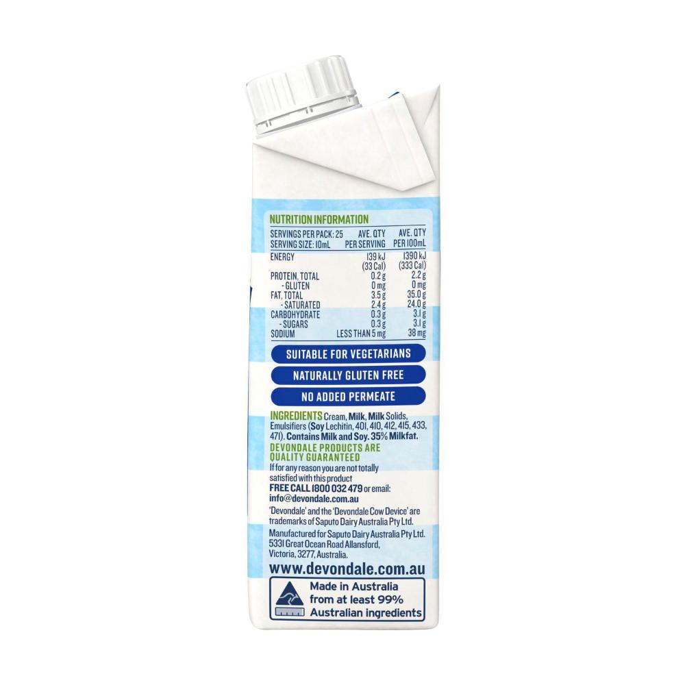 Devondale Whipping Cream - 250mL