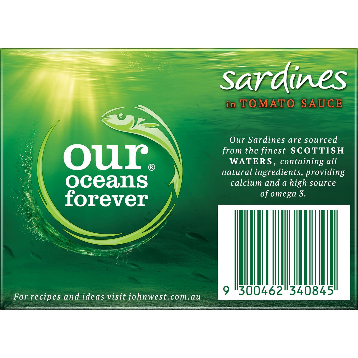 John West Wild Brisling Sardines In Tomato Sauce 110g
