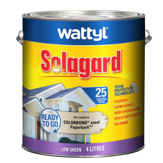Wattyl Solagard Exterior Paint - 4L - Paperbark - Low Sheen