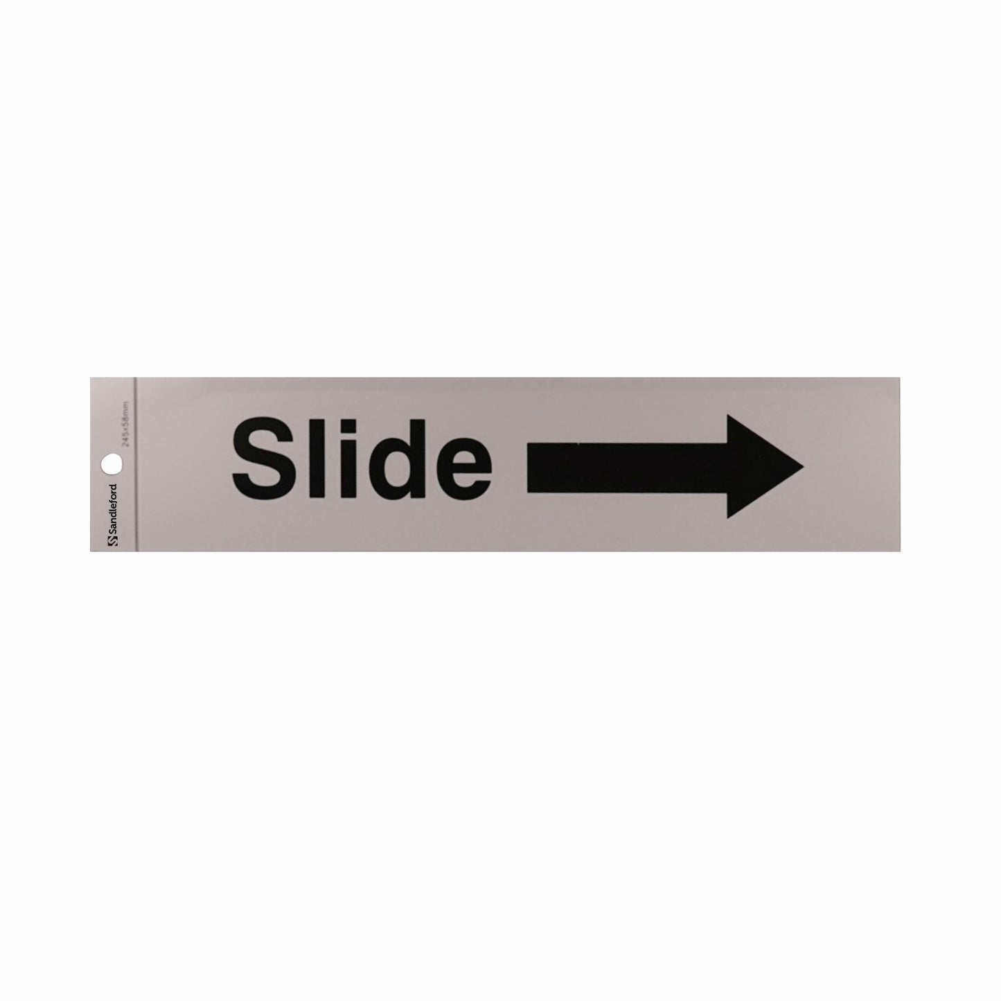 Sandleford Slide Arrow Right Sign - 245 x 58mm