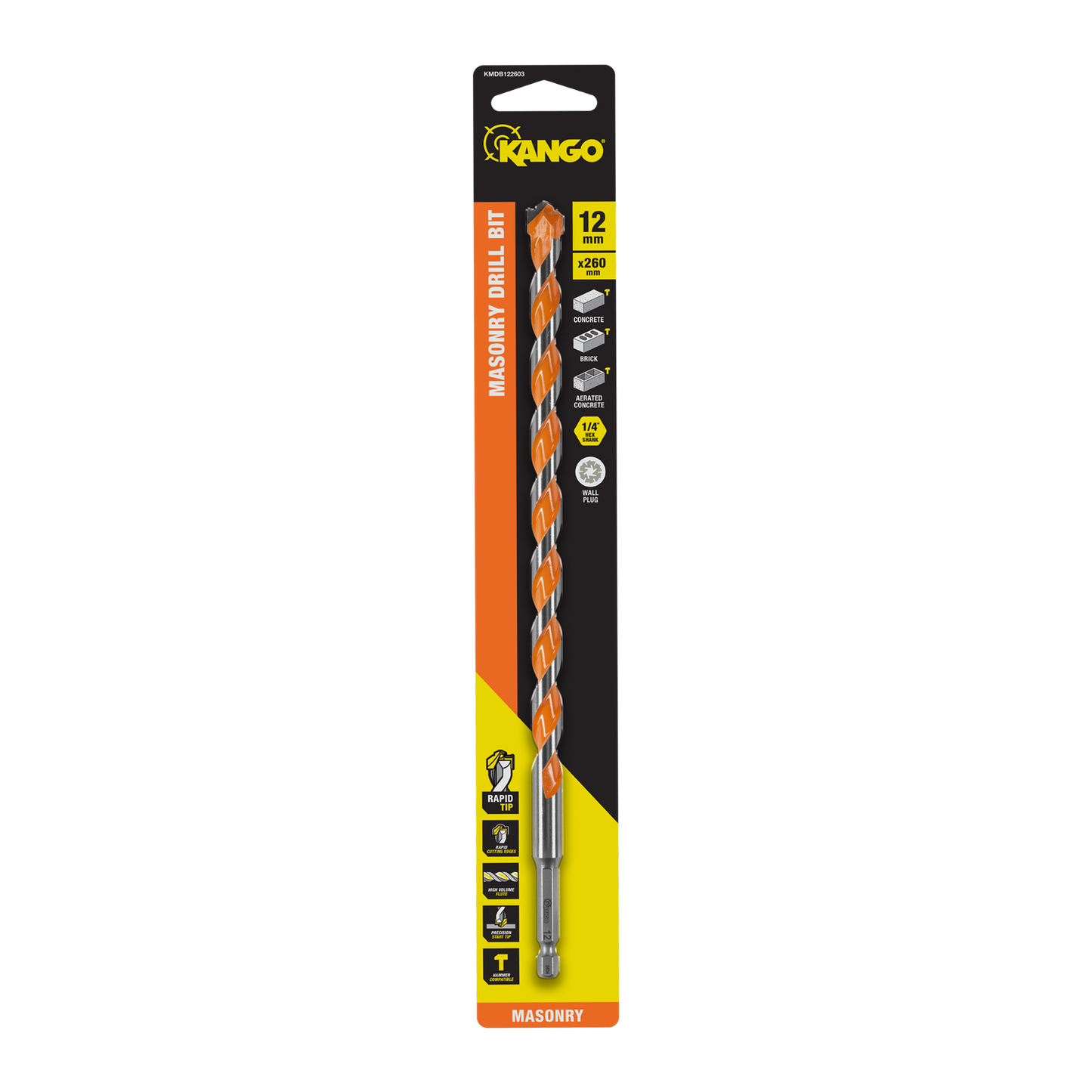 Kango Masonry Drill Bit - 12mm x 260mm