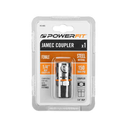 Powerfit Jamec Female Coupler - 1/4"BSP - 150PSI