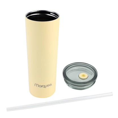 Marquee Slim Tumbler with Straw - 890ml - Yellow