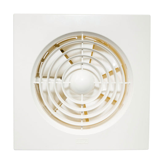 Hpm 150mm White Square Slimline Wall Exhaust Fan