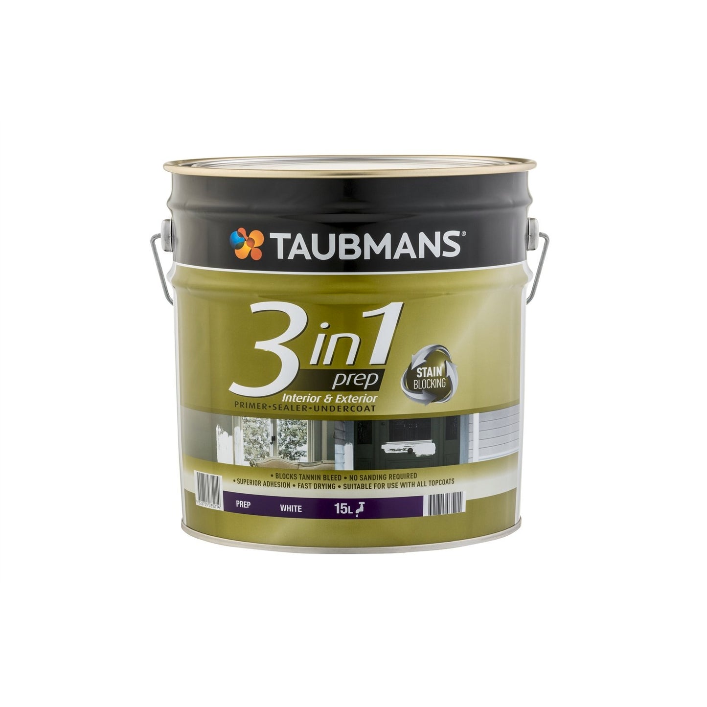 Taubmans White 3 In 1 Interior And Exterior Primer Undercoat Sealer - 15L
