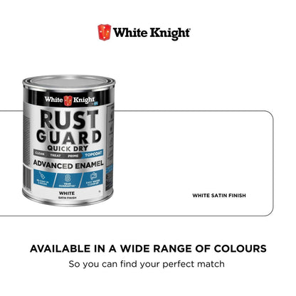 White Knight Rust Guard Satin Enamel Paint - 1L