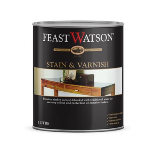 Feast Watson Gloss Chocolate Walnut Stain Varnish - 1L