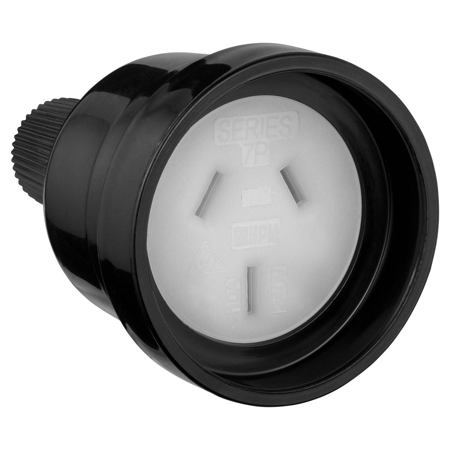 HPM 3 Pin Extension Cord Socket - 10A - Black