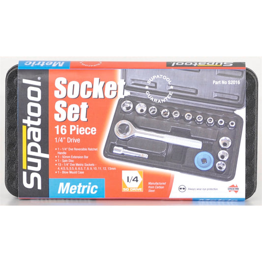 Supatool Socket Set - 16 Piece