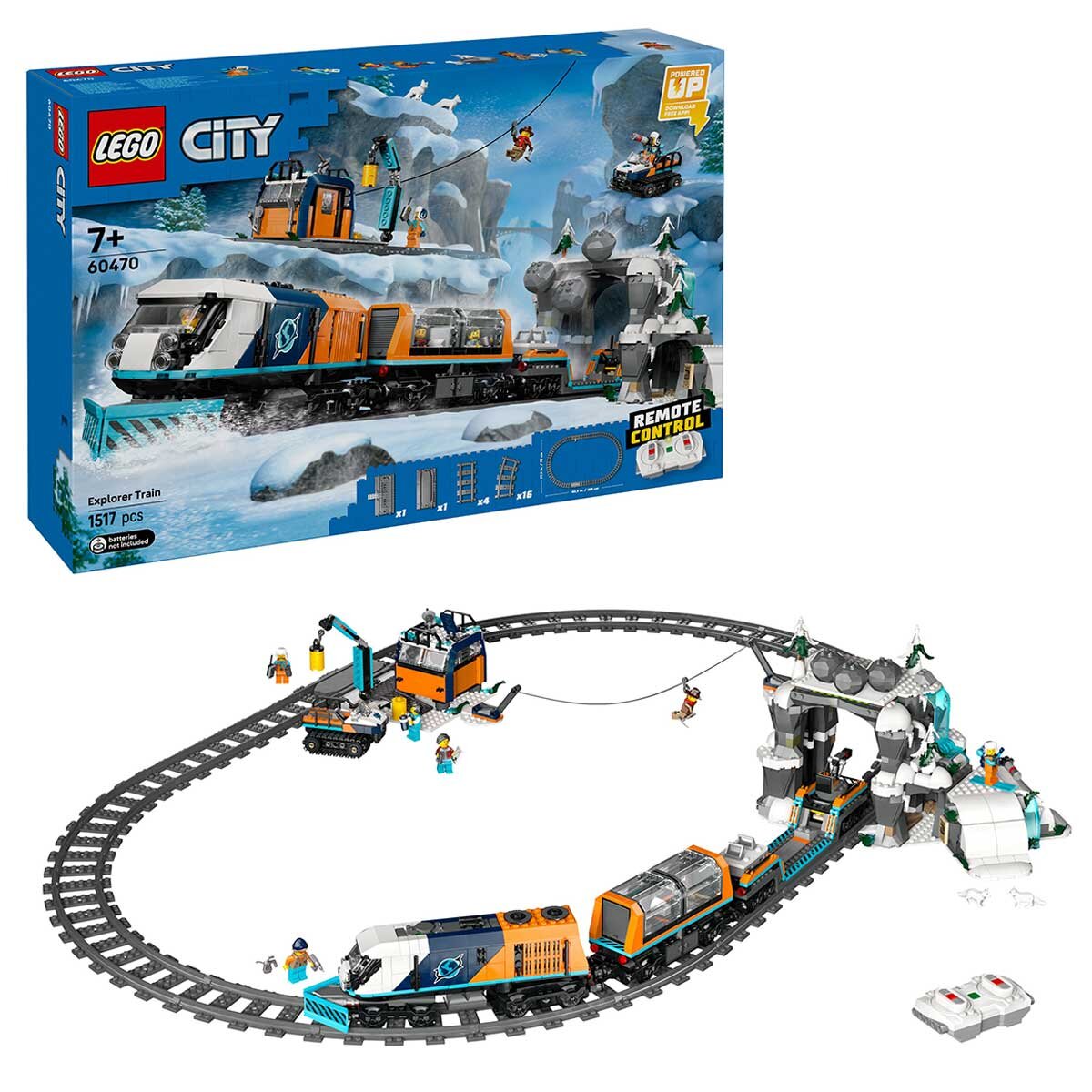 Lego City Explorers Arctic Polar Express Train Rc 60470 1517 Pieces