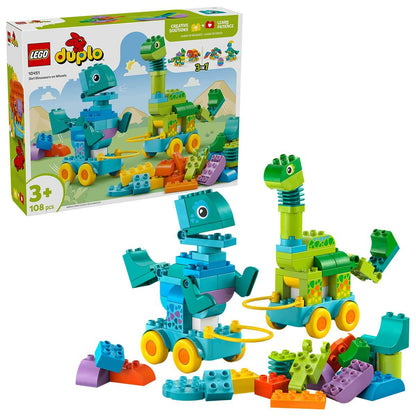 Lego Duplo 3-in-1 Dinosaurs on Wheels Age 3+ 10451 108 Pieces