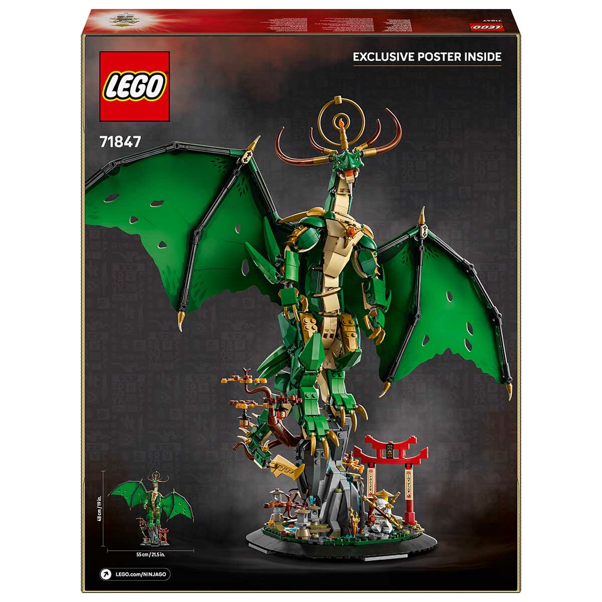 LEGO NINJAGO The Guardian Dragon 71847 1650-Piece Posable Display