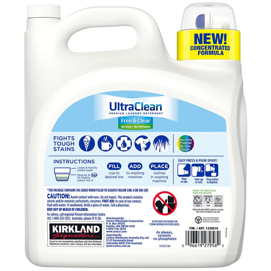 Kirkland Signature Free&Clear Laundry Liquid 5.73L