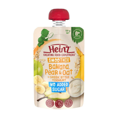 Heinz Smoothie Banana Pear & Oat + Greek Style Yoghurt Pouch 8+ Months - 120g