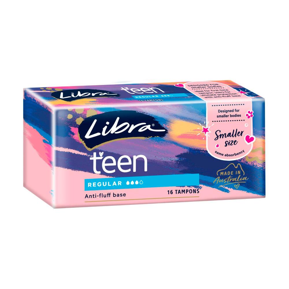 Libra Girl-teen Regular Tampons - 16 Pack