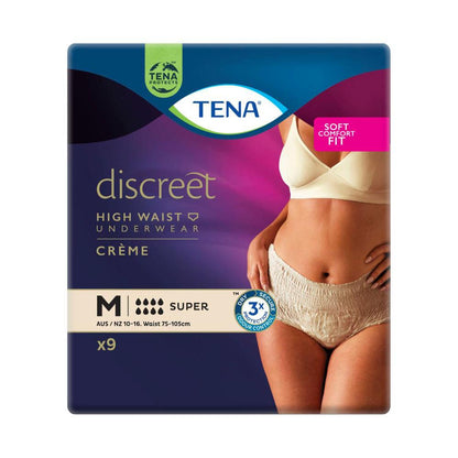 Tena Discreet Creme Super Incontinence Pants Medium - 9 pack