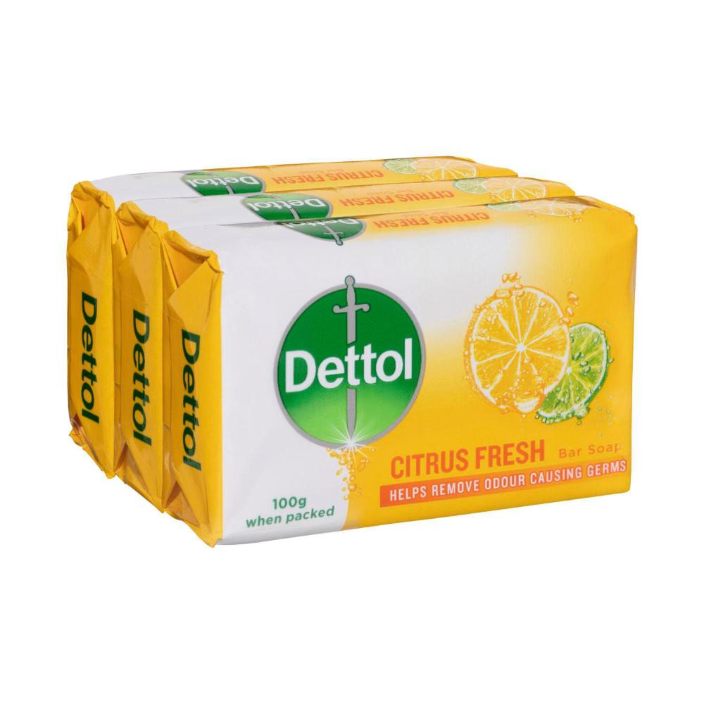 Dettol Soap Bar Citrus Fresh - 3 pack