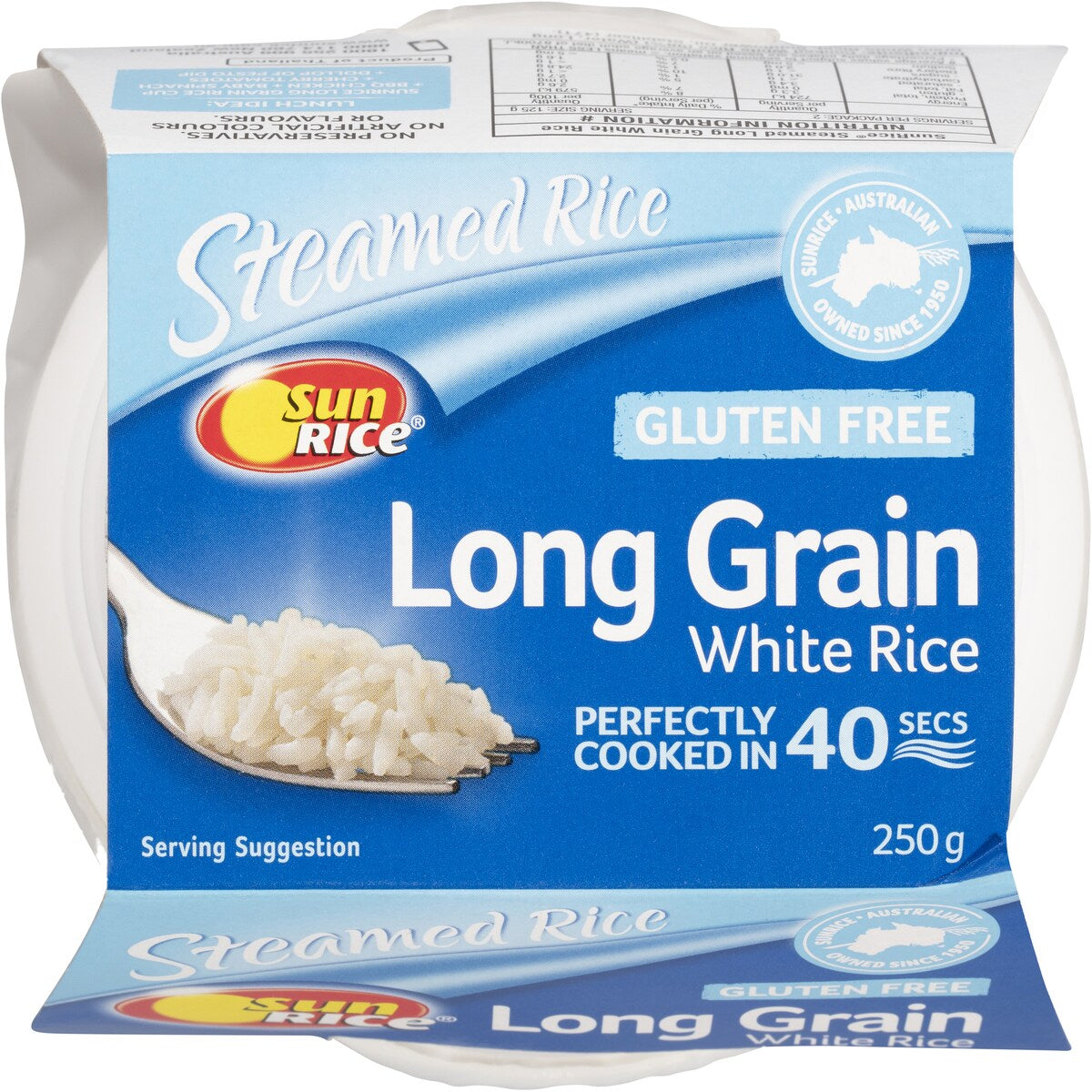 Sunrice Microwave White Long Grain Rice Cup 125g x 2 pack