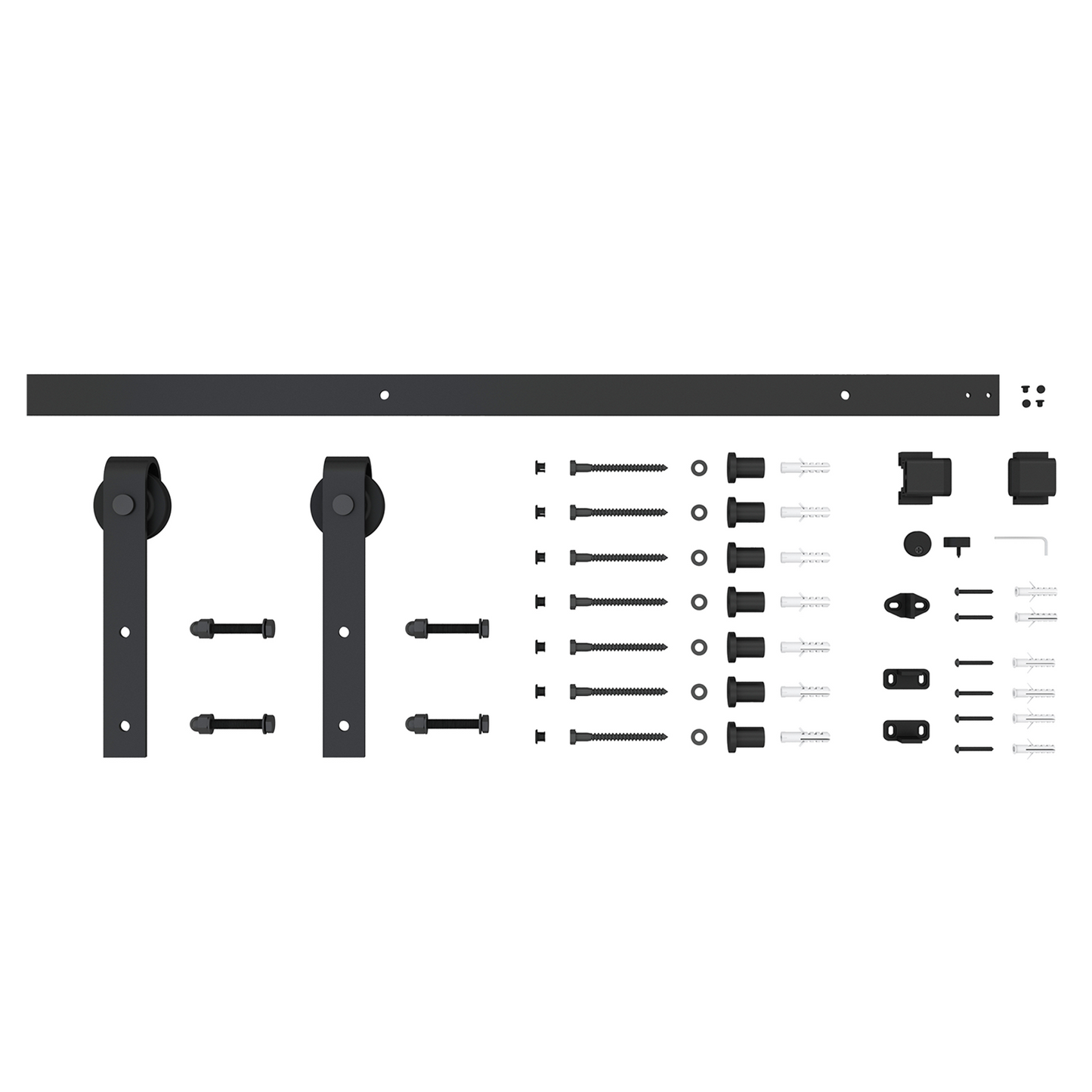 Rolltrak Barn Door Track - 3000 x 40 x 6mm - Matte Black