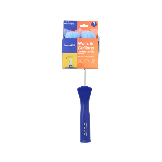 Monarch Mini Rollers - 100mm - 14mm Nap - 3 Piece - Orange