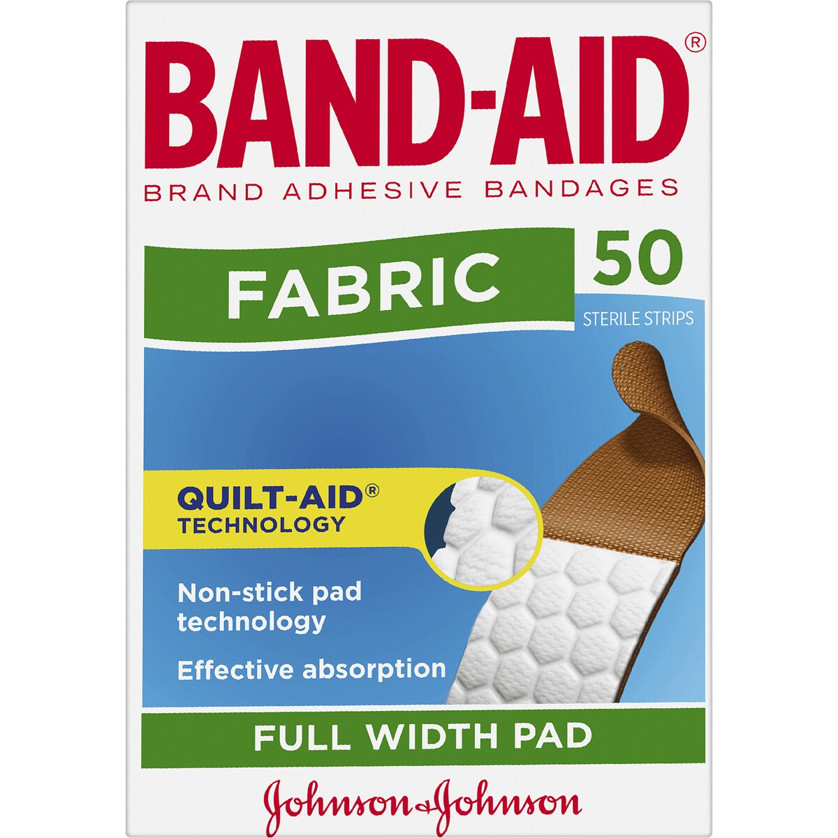 Band-aid Fabric Strips Fabric 50 Pack