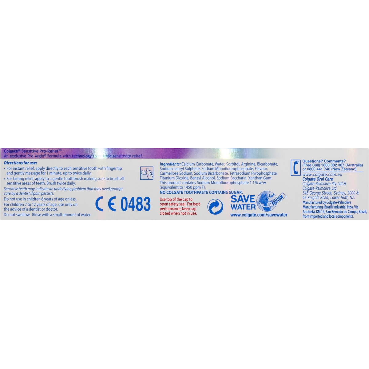 Colgate Sensitive Pro Relief Travel Toothpaste Multi Protection 50g