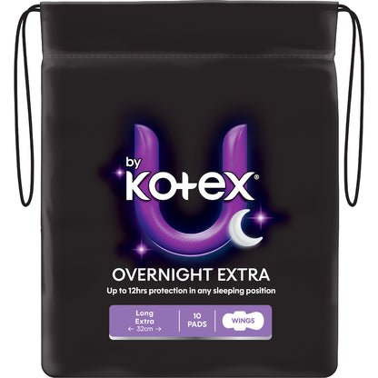 U By Kotex Overnight Pads Long 10 Pack