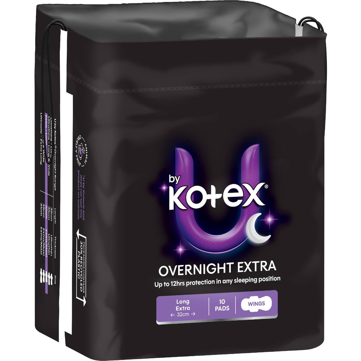U By Kotex Overnight Pads Long 10 Pack