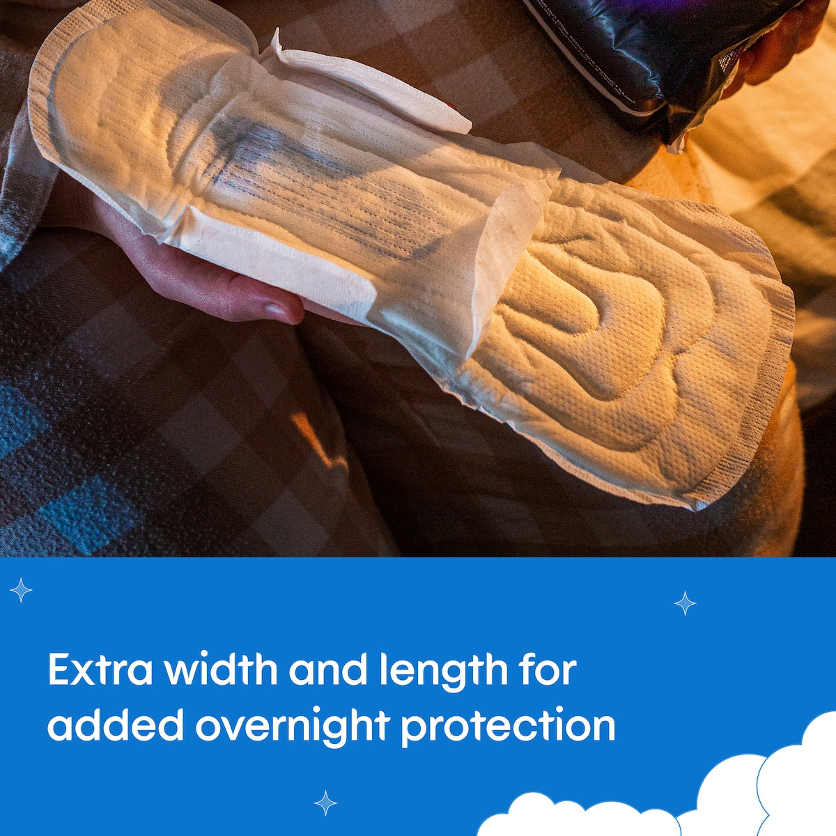 U By Kotex Overnight Pads Long 10 Pack
