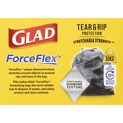 Glad Garbage Bags Tuff Stuff Drawstring 56l 20 Pack