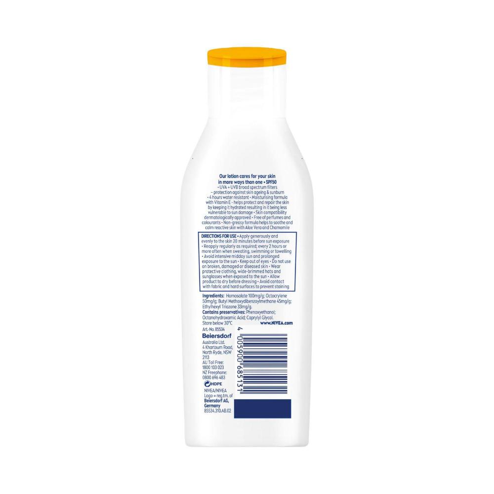 Nivea Sun Sensitive Protect Spf50 Sunscreen Lotion | 200mL