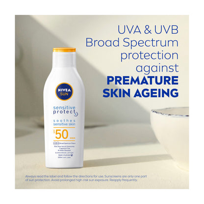 Nivea Sun Sensitive Protect SPF 50 Sunscreen Lotion - 200mL