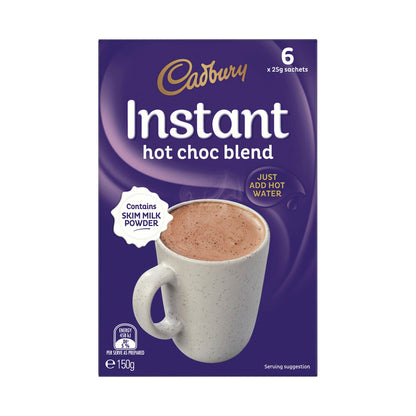 Cadbury Instant Hot Chocolate 150g - 6 Pack