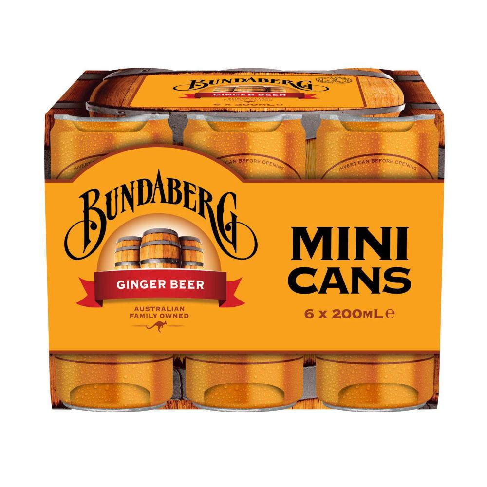 Bundaberg Brewed Ginger Beer 6x200ml