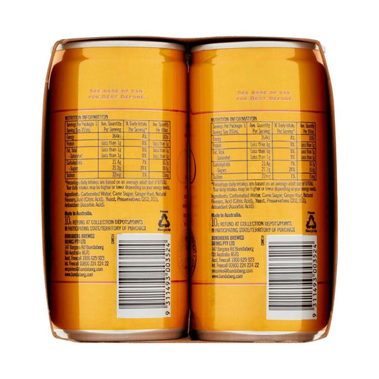 Bundaberg Brewed Ginger Beer 6x200ml