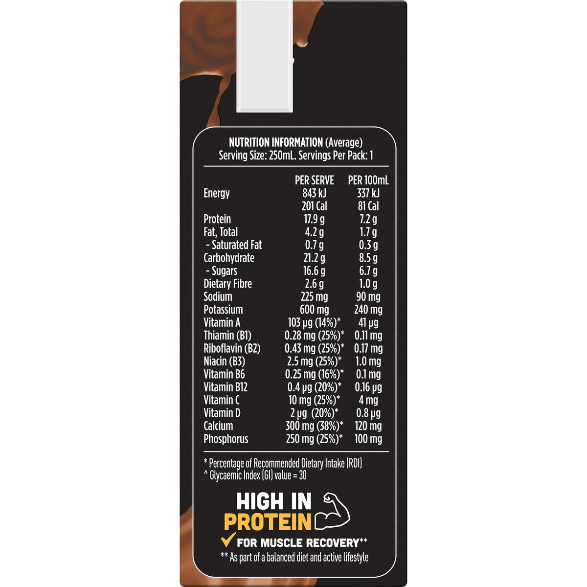 Sanitarium Up&Go Protein Energize Choc 250ml x3 Pack
