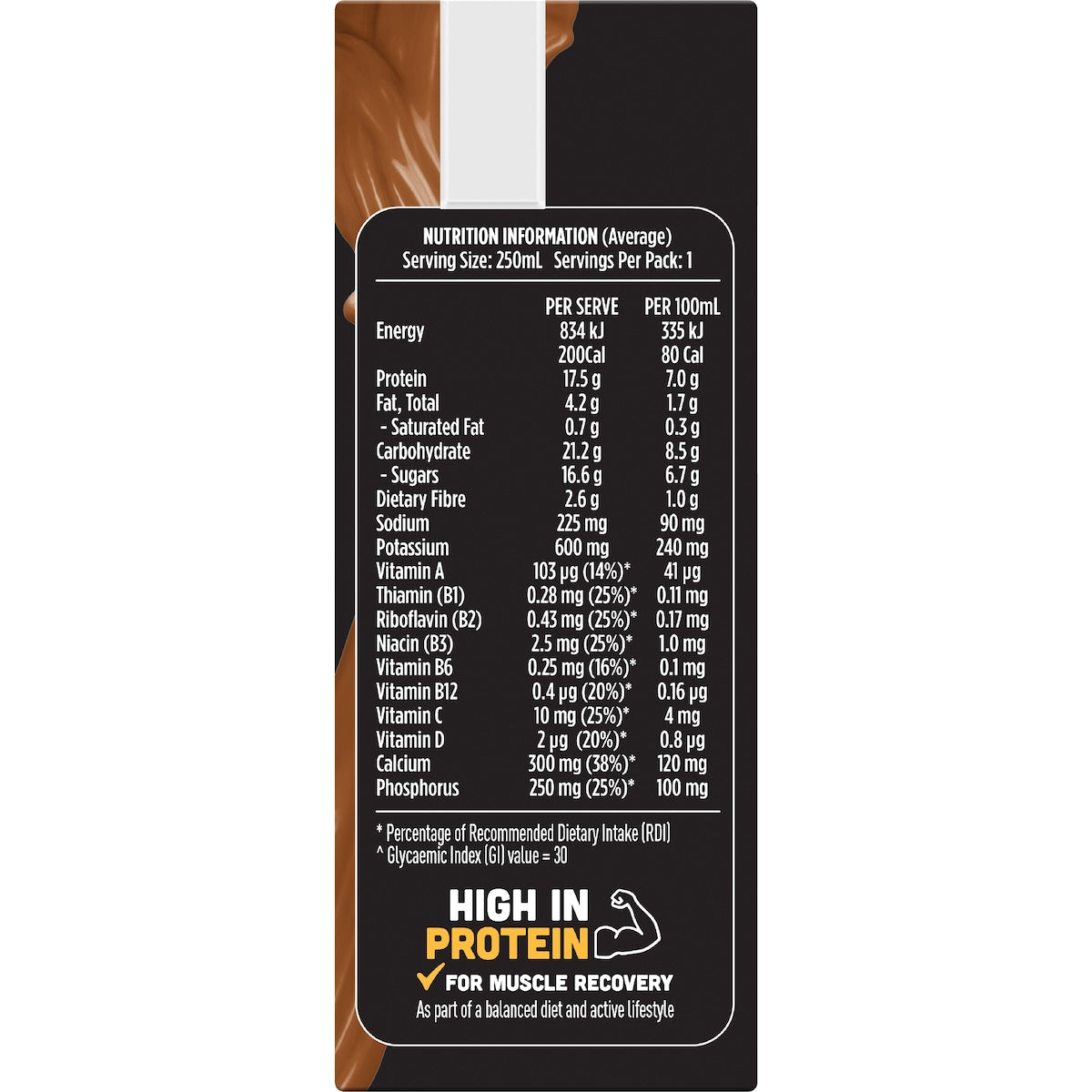 Up&go Protein Energize Liquid Breakfast Choc 250ml X 3 Pack