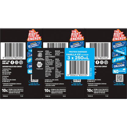 Up&go Protein Energize Liquid Breakfast Vanilla 250ml X 3 Pack