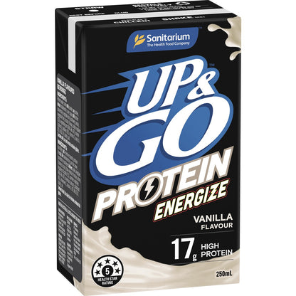 Sanitarium Up&Go Protein Energize Vanilla 250ml x3 Pack