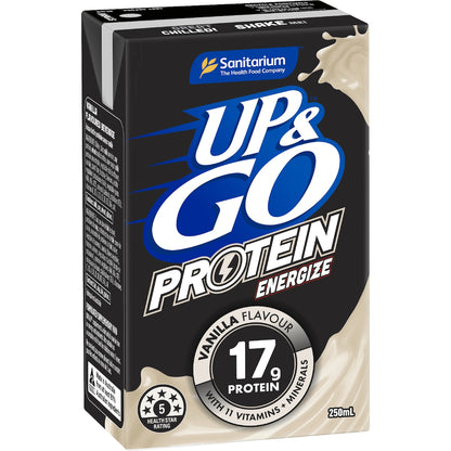Up&go Protein Energize Liquid Breakfast Vanilla 250ml X 3 Pack