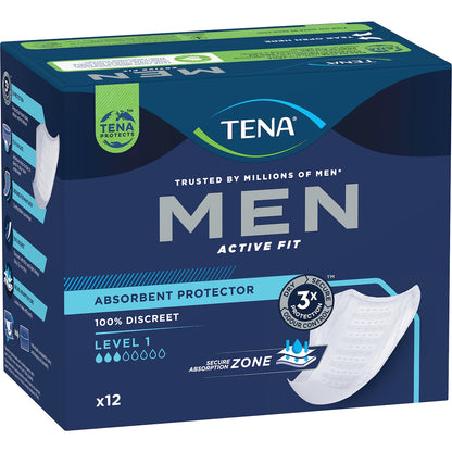 Tena Men Active Fit Absorbent Protector Level 1 Light 12 Pack