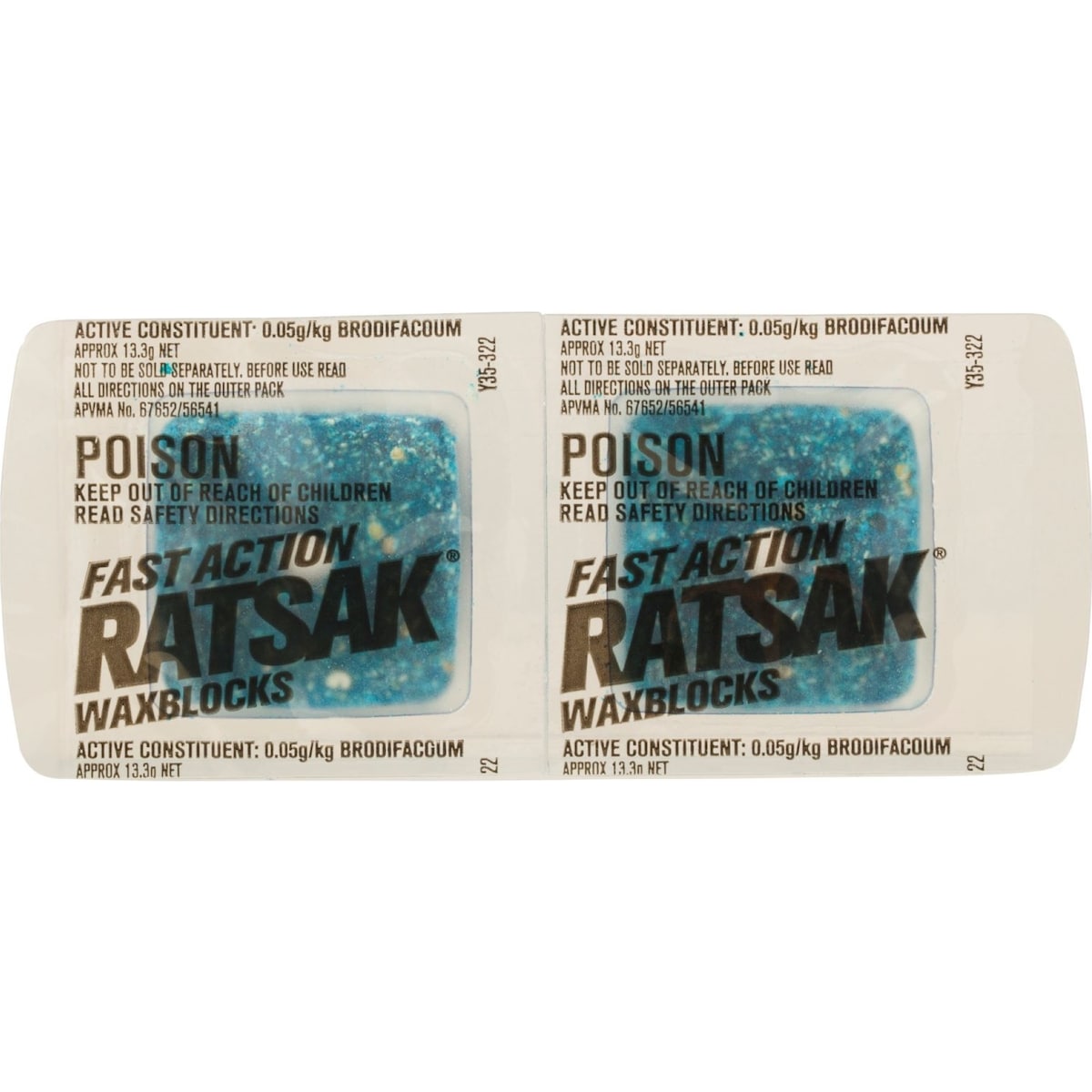 Ratsak Fast Action Wax Blocks 6 Pack