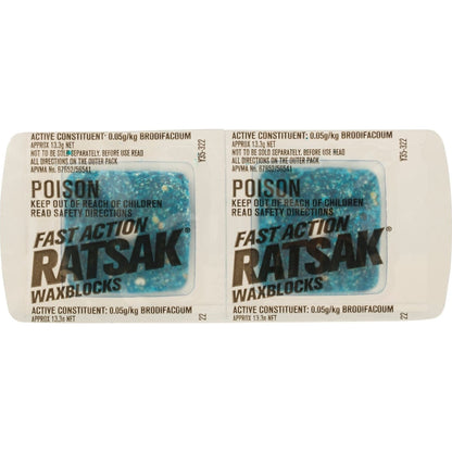 Ratsak Fast Action Wax Blocks 6 Pack