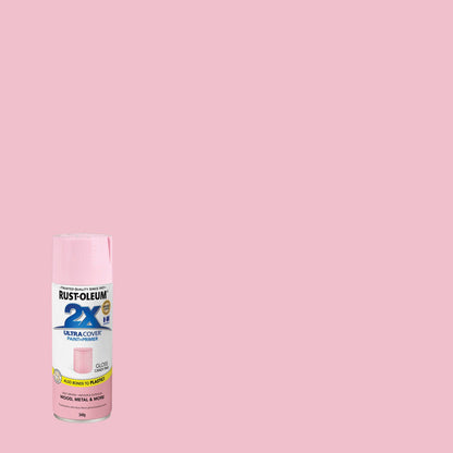 Rust Oleum 2X Ultra Cover Gloss Spray Paint - Candy Pink - 340g